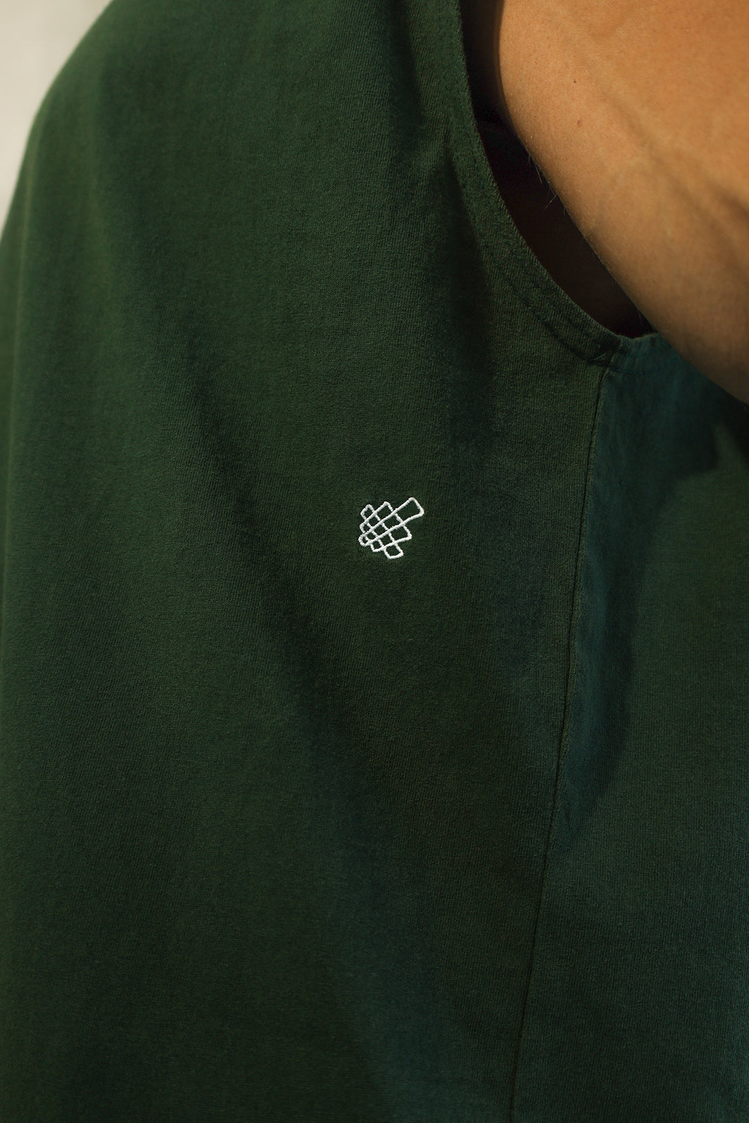 Retro Oversized Muscle Tee - Forest Green