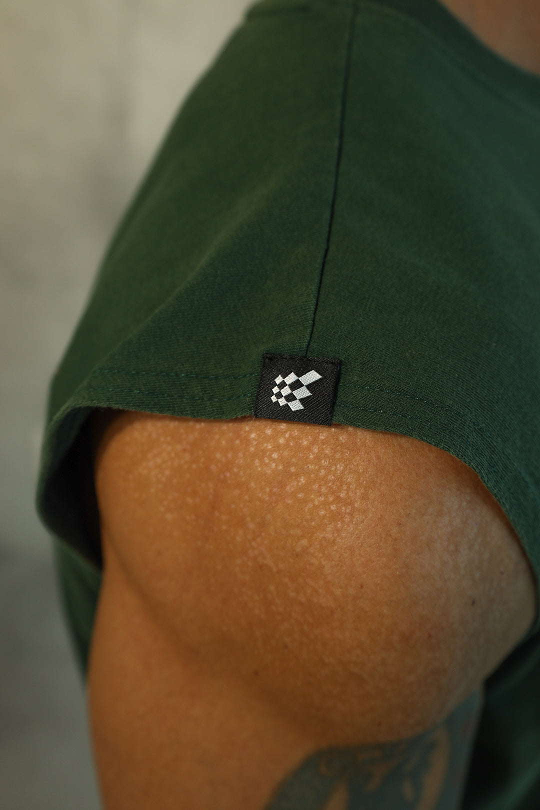 Retro Oversized Muscle Tee - Forest Green