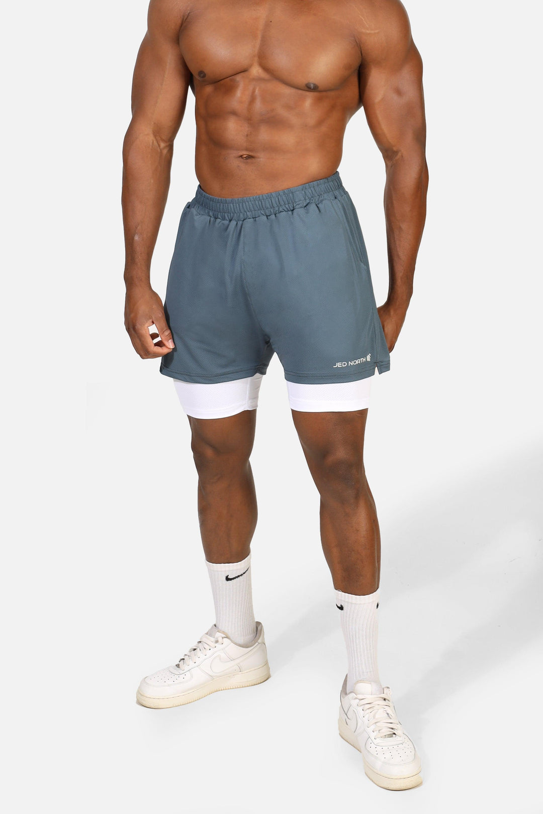 Men's 2-In-1 7" Gym Shorts - Storm Gray