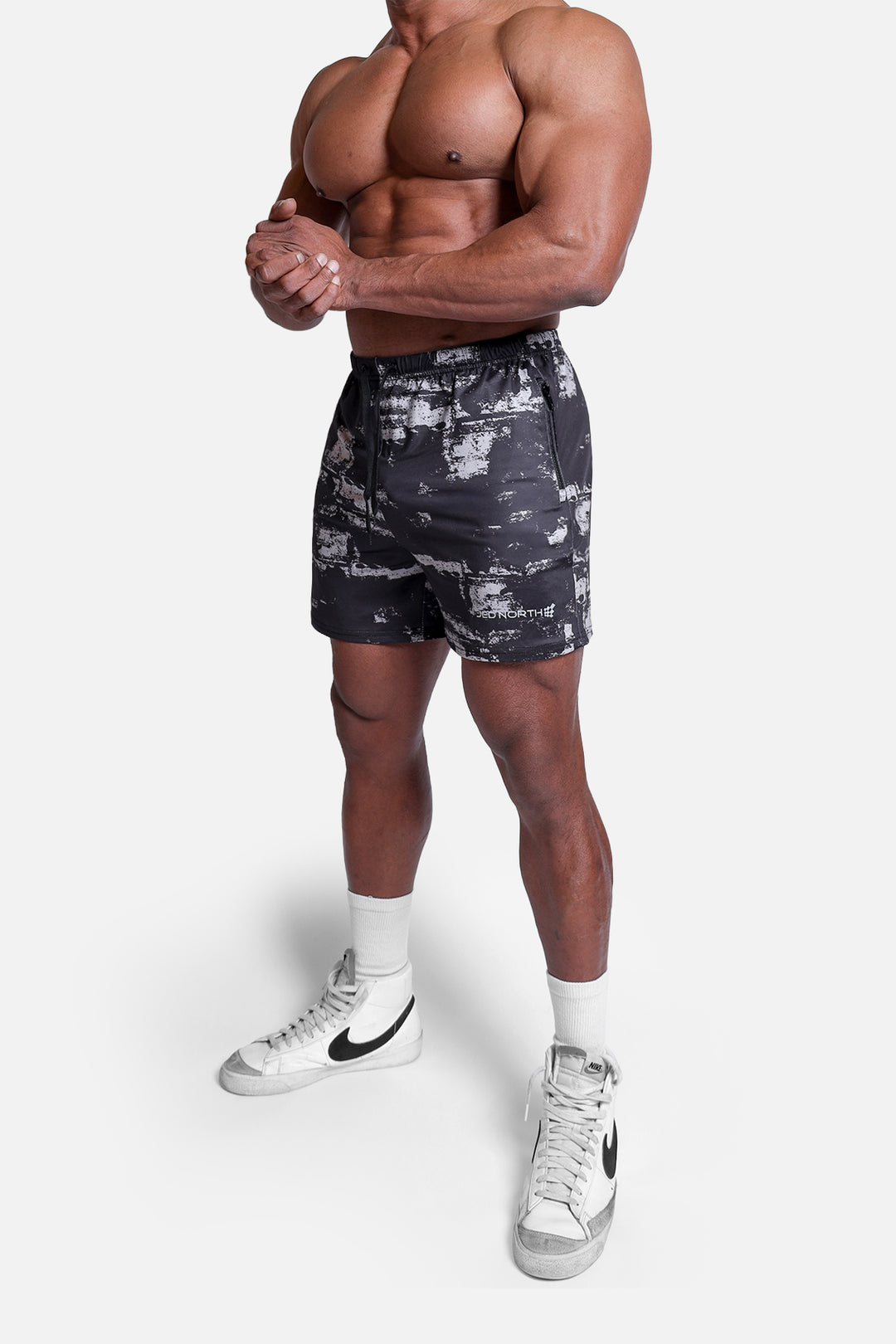 Agile Bodybuilding 4'' Shorts w Zipper Pockets - Brushed Black