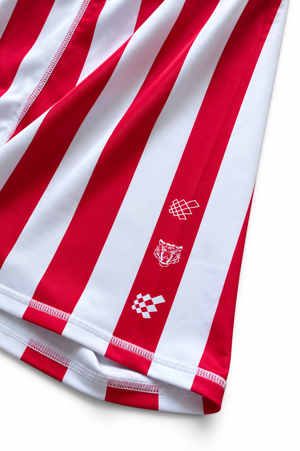 Retro Bodybuilding Shorts - Red & White