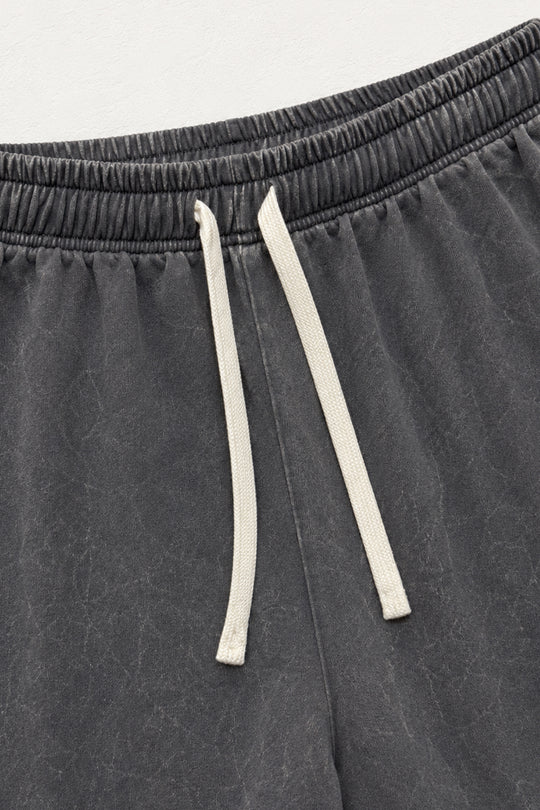Loose Fit Comfort Joggers - Washed Black