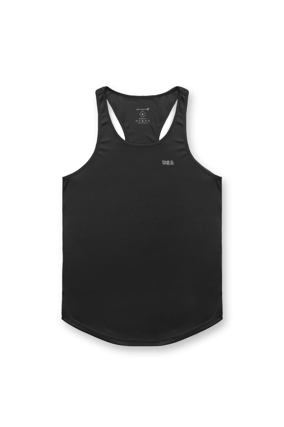 Fast-Dry Bodybuilding Workout Stringer - Black USA Logo