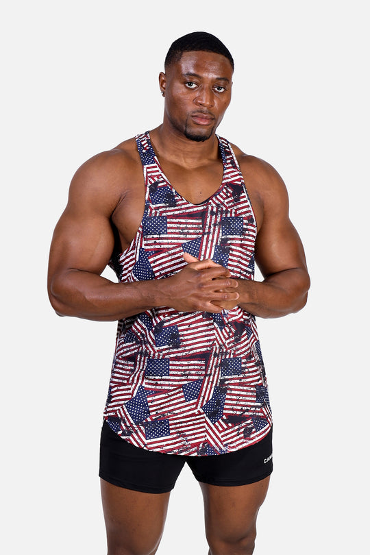 Graphic Muscle Stringer - USA Flag