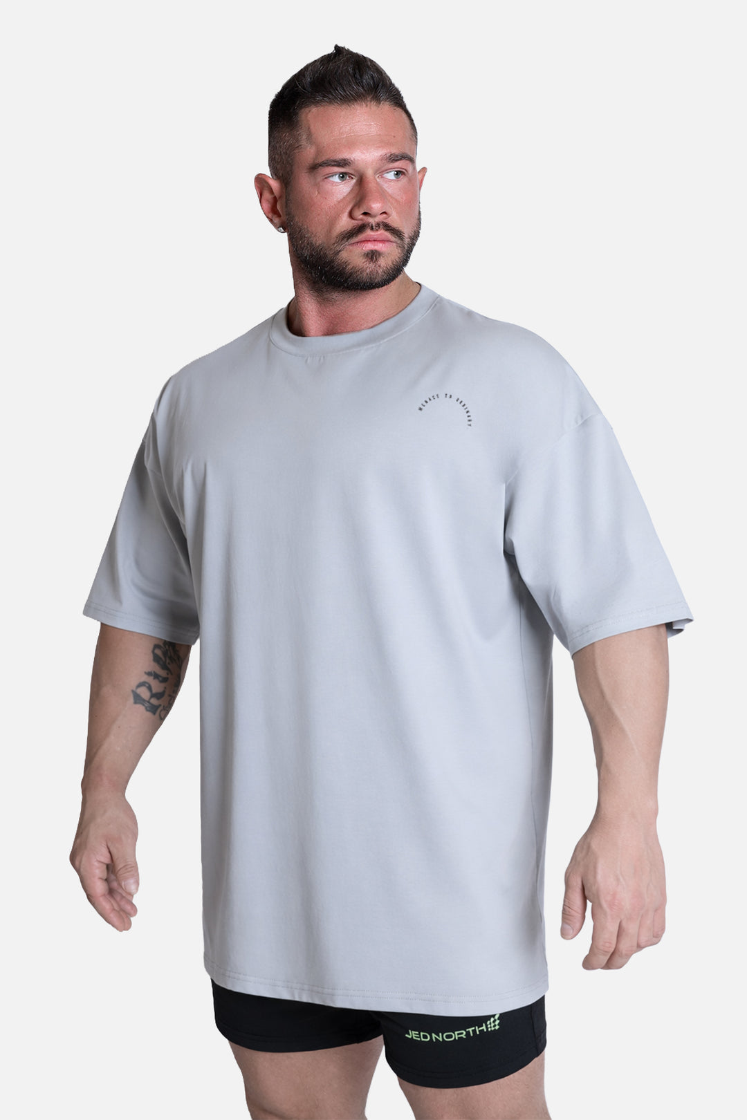 Energy Oversized T-Shirt - Gray Menace to Ordinary