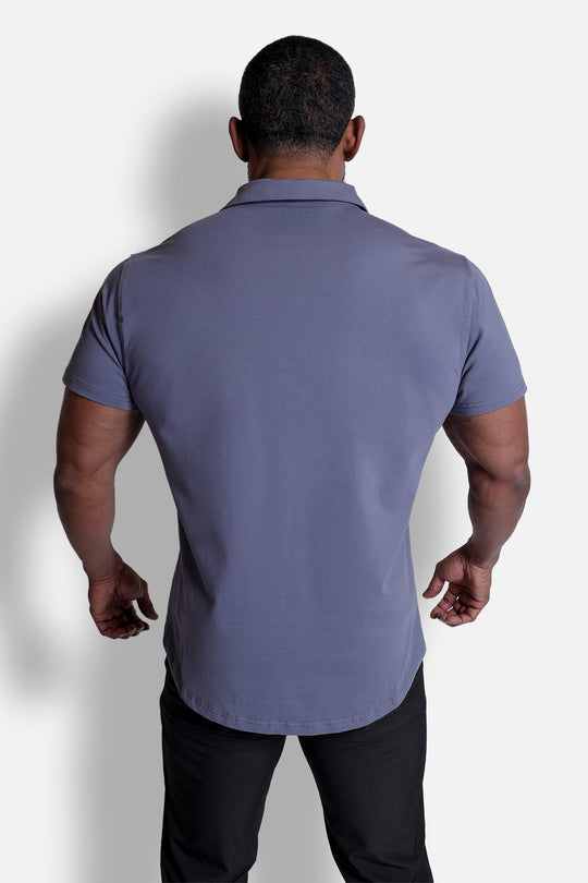 Button-up Muscle T-Shirt - Storm Gray