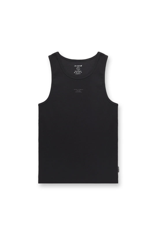 Ribbed Muscle Tank Top - Black