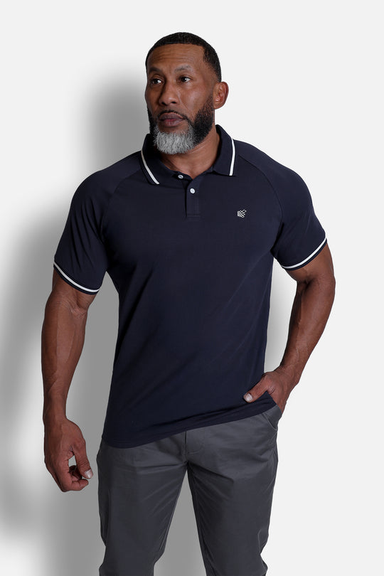 Banded Muscle-Fit Polo T-Shirt - Navy