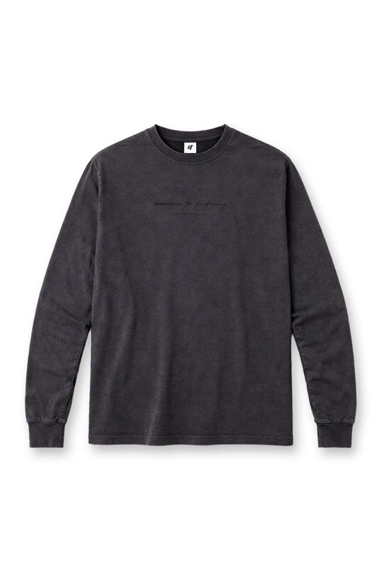 Vintage Wash Long Sleeve T-Shirt - Black