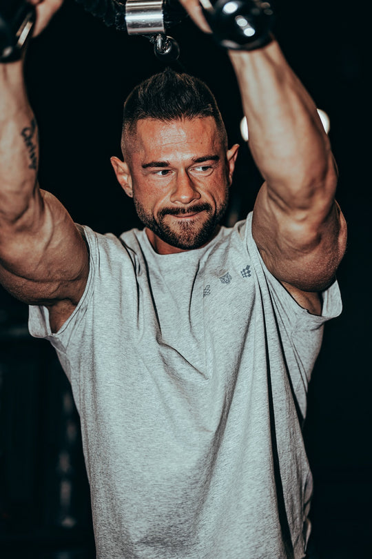 Oversized Raw-Cut Cropped Tee - Heather Gray